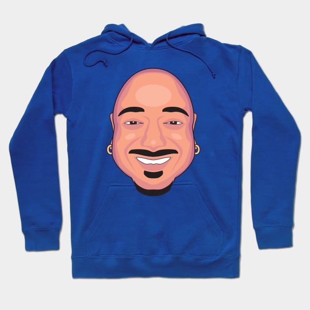 Giant Floating Bald Head Hoodie by EvilTees